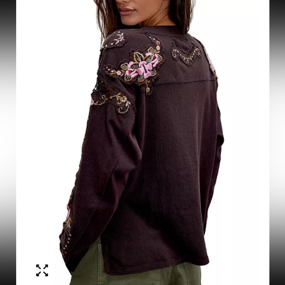 Free People Chocolate Brown We The Free Lilith Tee - Picture 9 of 9